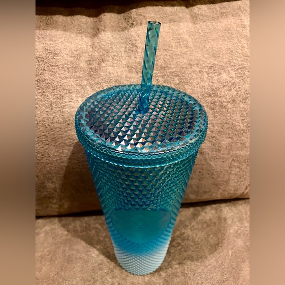 Starbucks Venti Cold Cup Glacier Blue Gradient Studded - Picture 3 of 3